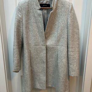 Zara Light Gray Women's over Coat